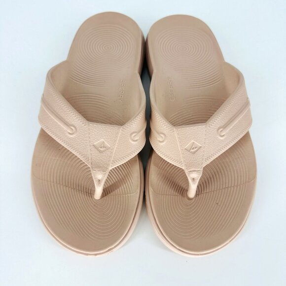 Sperry Beige Winward Waterproof Nautical Thong Slide Slip On Sandal Flip Flop 9 - Picture 3 of 8